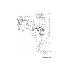 Essieu avant avec roulements à bride 603-05294A d'origine MTD | NewgardenParts.com