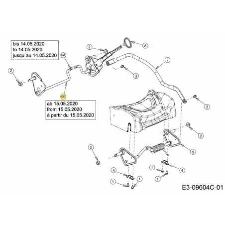 ENSEMBLE D'ESSIEU ARRIÈRE VST. CENTRAL. 8X 611-05037A ORIGINAL MTD | NewgardenParts.com