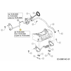Achsbaugruppe, Höhenverstellung, Doppel-Hinterachse 7x7 611-05036B Original MTD | NewgardenParts.com