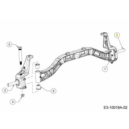 Achsbaugruppe: Achsschenkel: Radträger: Links 619-05177637 Original MTD | NewgardenParts.com