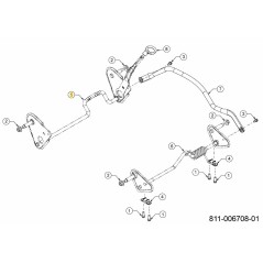 Essieu arrière 7x11 53 cm 611-05028B d'origine MTD | NewgardenParts.com