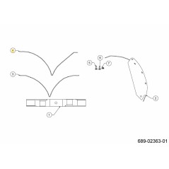 CENTRO DEFLETTORE 703-07178A-S ORIGINALE MTD