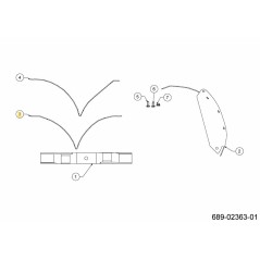 DÉFLECTEUR GAUCHE - PAILLIS 703-07177A-S ORIGINAL MTD | NewgardenParts.com