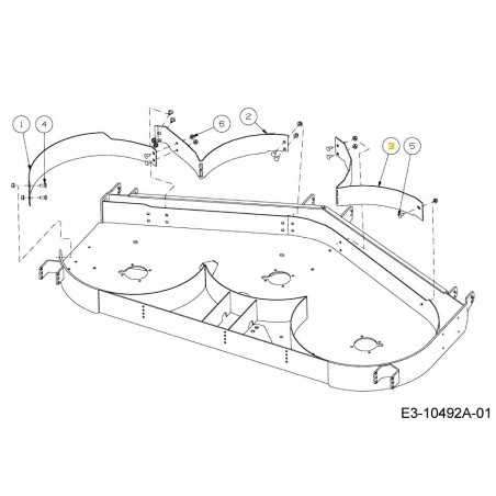 PACCIAME A DEFLETTORE LH 703-10797-CY ORIGINALE MTD | NewgardenParts.com