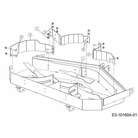 DEFLETTORE A DESTRA 703-09530A-S ORIGINALE MTD | NewgardenParts.com