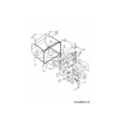 Cadre de sac en herbe 649-0011637 MTD d'origine | NewgardenParts.com