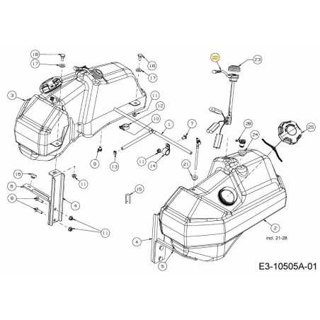 SENSOR DE NIVEL DE COMBUSTIBLE 725-06947 ORIGINAL MTD | NewgardenParts.com