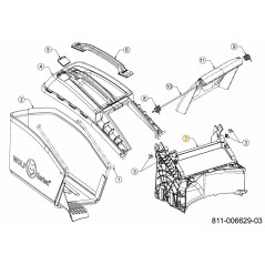 BAFFLE ARRIÈRE 42/46CM POUSSER 731-26410 ORIGINAL MTD | NewgardenParts.com