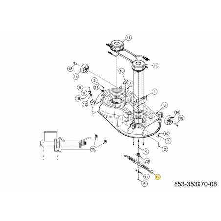 BLADE 21.18" MULCH EL S-HAPE 742-05720 ORIGINAL MTD | NewgardenParts.com