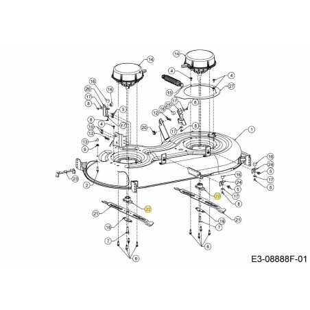 ADAPTATEUR DE LAME 748-05185 ORIGINAL MTD | NewgardenParts.com