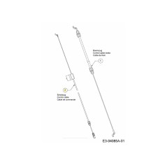 CÂBLE DE COMMANDE BOWDEN 746-05127 ORIGINAL MTD | NewgardenParts.com