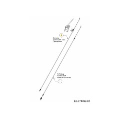CAVO BOWDEN CONT ERS 1360mm 746-05221 ORIGINALE MTD
