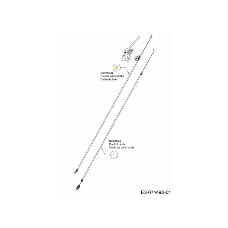 CAVO BOWDEN CONT ERS 1360mm 746-05221 ORIGINALE MTD