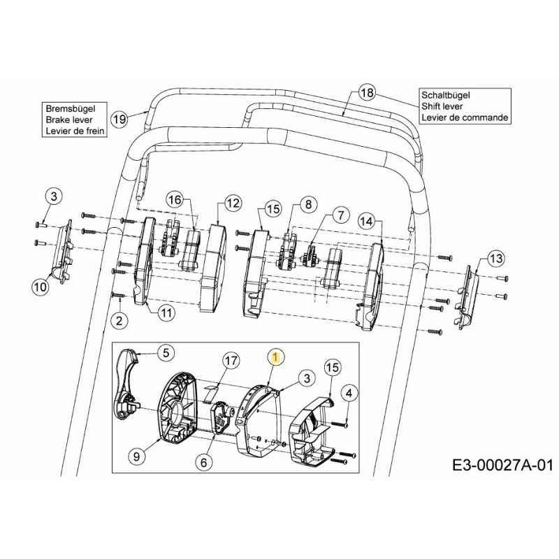 BOÎTE INFÉRIEURE ASM VARIO CC 631-05682 ORIGINAL MTD