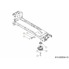 SUPPORT DE LEVAGE ARRIÈRE 783-08656637 ORIGINAL MTD | NewgardenParts.com