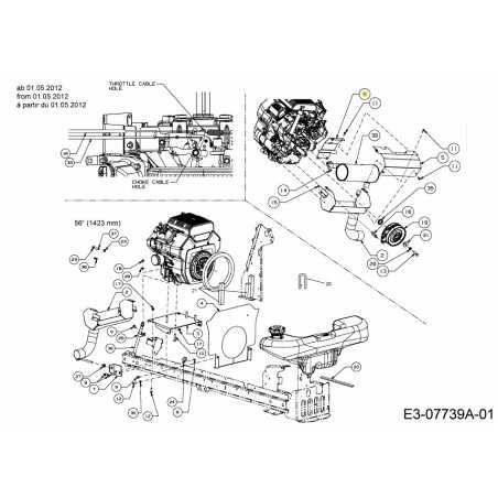 ÉCRAN DE PROTECTION THERMIQUE POUR SUPPORT 703-08716 ORIGINAL MTD | NewgardenParts.com