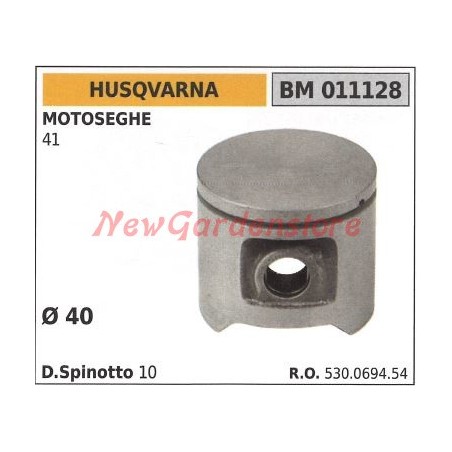 Pistone motosega modello 41 Ø 40mm HUSQVARNA 011128 530069454 compatibile | NewgardenParts.com