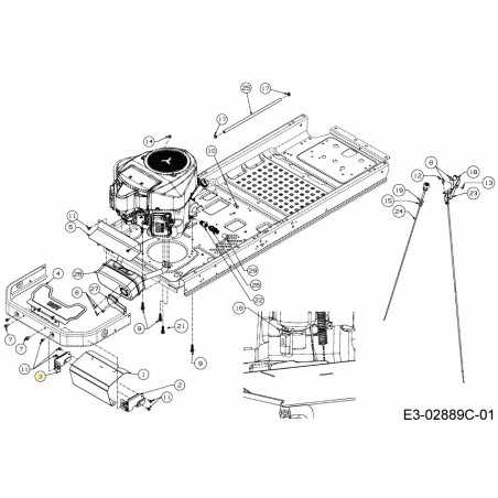 Tube d'attelage, gauche 703-08695A-S d'origine MTD | NewgardenParts.com