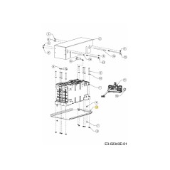 SUPPORT DE PLAQUE DE BATTERIE 783-10908A ORIGINAL MTD | NewgardenParts.com