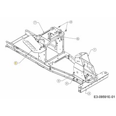 SUPPORT DE PLATEAU DE COUVERCLE 783-09715637 ORIGINAL MTD | NewgardenParts.com