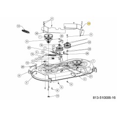 SUPPORT : COUVERCLE : BAS : GAUCHE : 46 783-09745637 ORIGINAL MTD