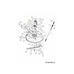 STAFFA RETRO DESTRO PONTE 783-08183 ORIGINALE MTD | NewgardenParts.com