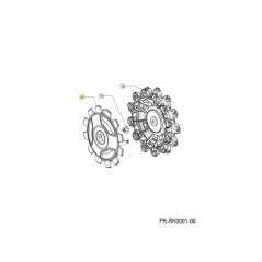 WHEEL HUB CAP ROBOMOW 731-23731 ORIGINAL MTD | NewgardenParts.com