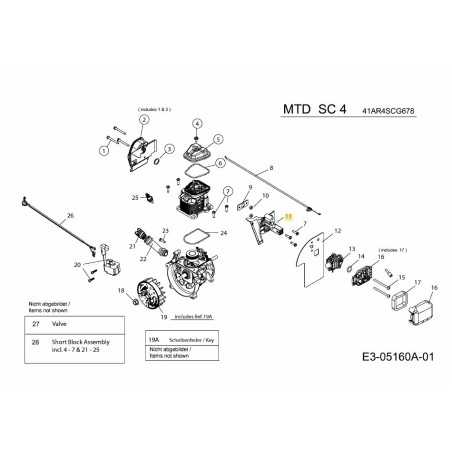 ISOLATORE CARBURATORE 753-05904 ORIGINALE MTD | NewgardenParts.com