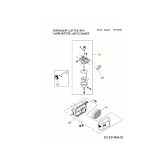 Carburateur avec joints 751-12828 ORIGINAL MTD