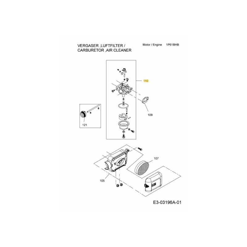 Carburador con juntas 751-12828 ORIGINAL MTD