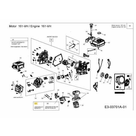 KIT CARBURATORE PER 161VH 751-11048 ORIGINALE MTD | NewgardenParts.com