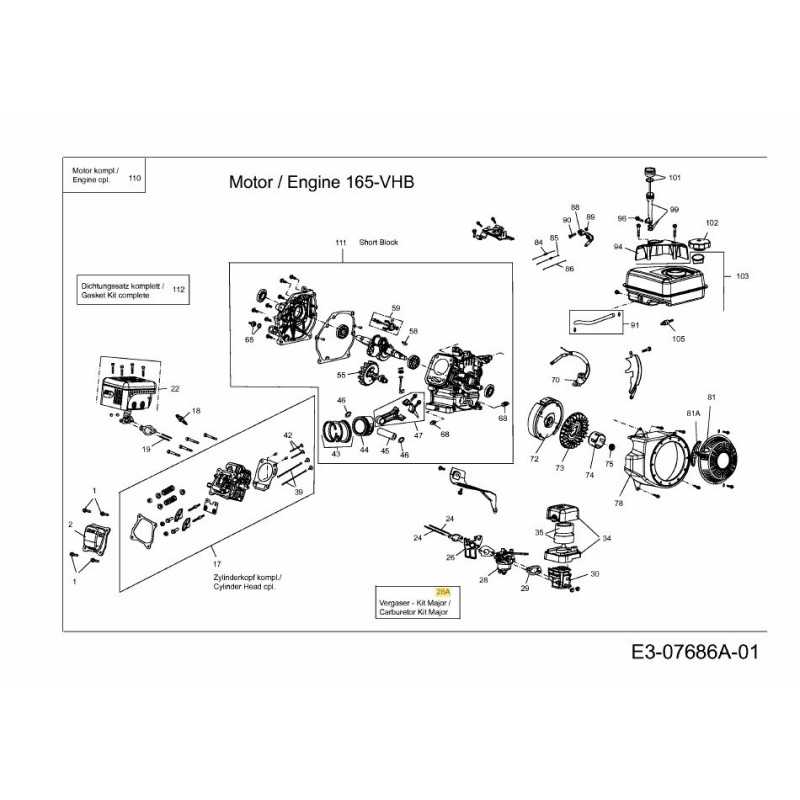 KIT DE CARBURADOR MAYOR 751-12709A ORIGINAL MTD