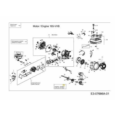 KIT CARBURATORE MAJOR 751-12709A ORIGINALE MTD | NewgardenParts.com