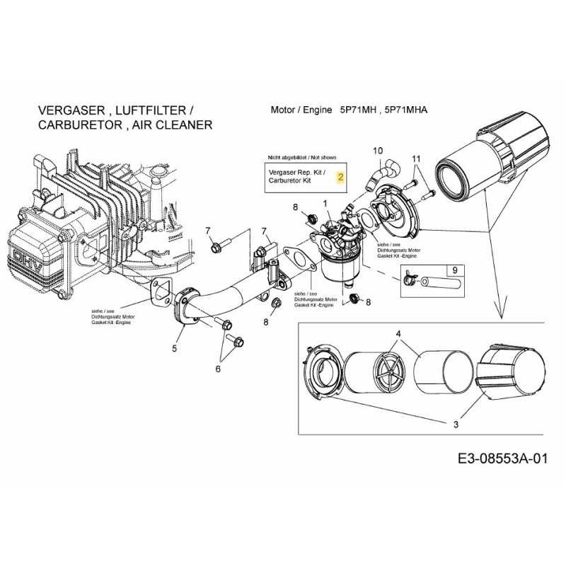 KIT DE CARBURADOR 751-14519 ORIGINAL MTD