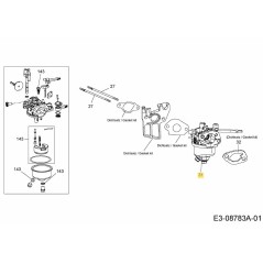 Carburatore con guarnizioni 651-05106 ORIGINALE MTD | NewgardenParts.com
