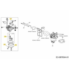 KIT DE CARBURATEUR 651-05107 ORIGINAL MTD