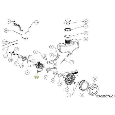 Carburatore con guarnizioni 751-14672 ORIGINALE MTD | NewgardenParts.com