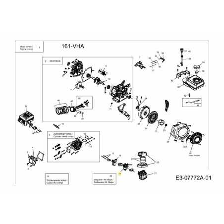 Gruppo carburatore. 751-14059 ORIGINALE MTD | NewgardenParts.com