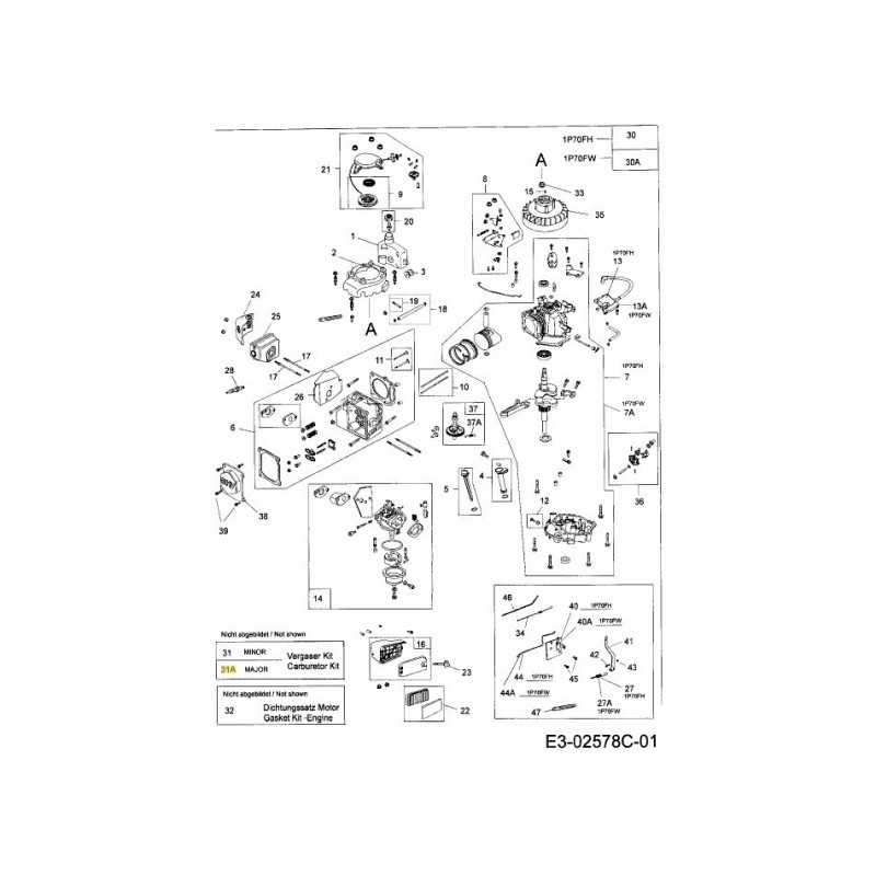 KIT CARBURATORE MAJOR 751-10326 ORIGINALE MTD