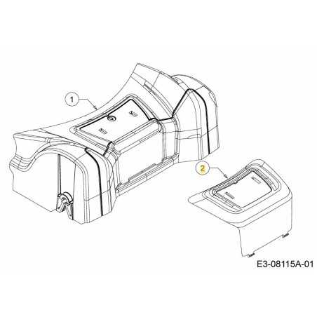 COPERTURA DEL VASSOIO ASSALE ANTERIORE 731-09370 ORIGINALE MTD | NewgardenParts.com