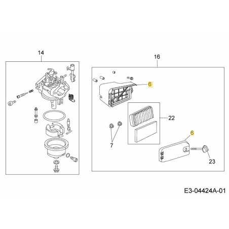AIR CLEANER HOUSING ASSY.CPL. 751-10412B ORIGINAL MTD | NewgardenParts.com
