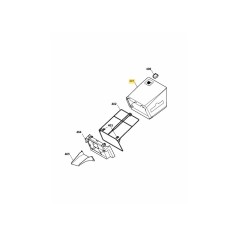 Sac de receveur en tissu rouge (RAL300 4970335 ORIGINAL MTD)