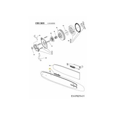 Chaîne n° 420, pas de 1/2, SG-2077869, MTD d'origine