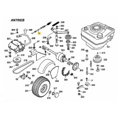 AZIONAMENTO CON CONTROLLO VIA CAVO 6110470 ORIGINALE MTD | NewgardenParts.com