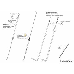 VELOCITÀ DI REGOLAZIONE DEL CAVO 746-04809 ORIGINALE MTD | NewgardenParts.com