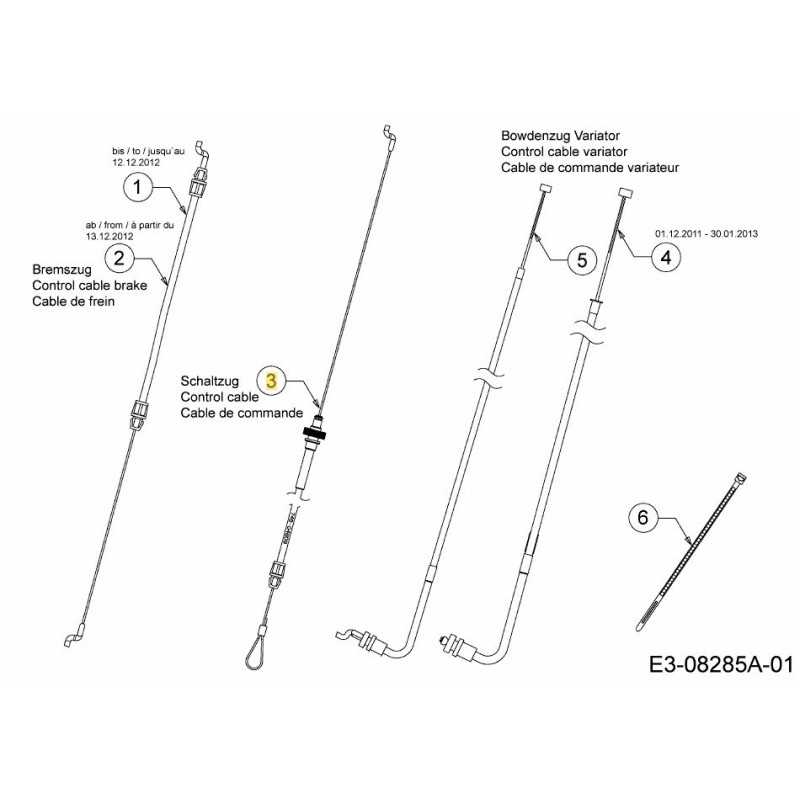 KABELVERSTELLGESCHWINDIGKEIT 746-04809 ORIGINAL MTD