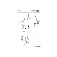 ASTA DI COMANDO DELL'ARIA 751-11524 ORIGINALE MTD | NewgardenParts.com