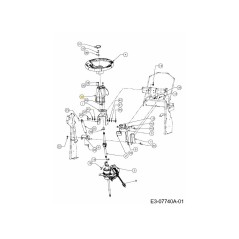 ASSEMBLAGGIO PIEDISTALLO STERZO 731-07815A ORIGINALE MTD | NewgardenParts.com