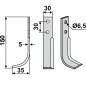 Lama zappa motocoltivatore motozappa fresa 350-178 350-179 dx sx HOLDER