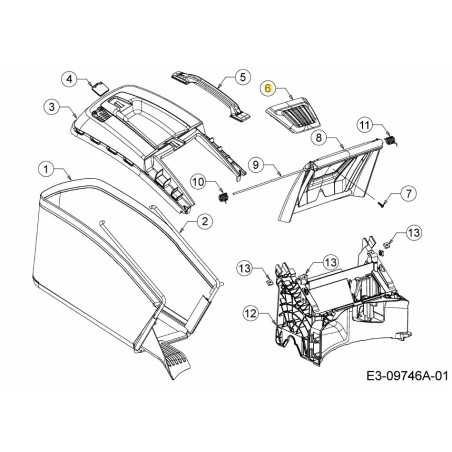 Abdeckung Heckklappe 731-09419 Original MTD | NewgardenParts.com
